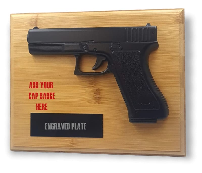 Glock Pistol Presentation Plaque