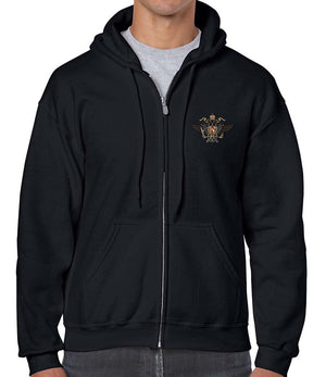 1st The Queen's Dragoon Guards Unisex Full Zip Hoodie