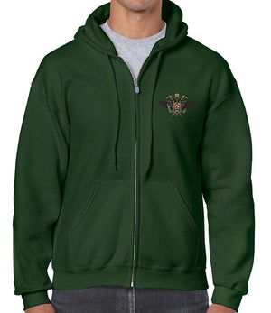 1st The Queen's Dragoon Guards Unisex Full Zip Hoodie