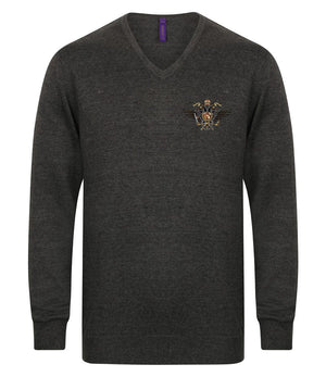 1st The Queen's Dragoon Guards Lightweight V Neck Sweater