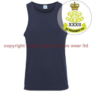 T-Shirts - 32nd Regiment Royal Artillery Embroidered Sports Vest