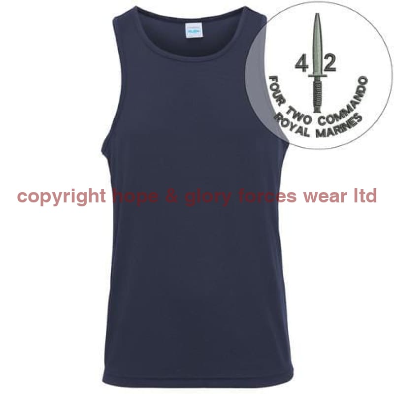 T-Shirts - 42 Commando Embroidered Sports Vest