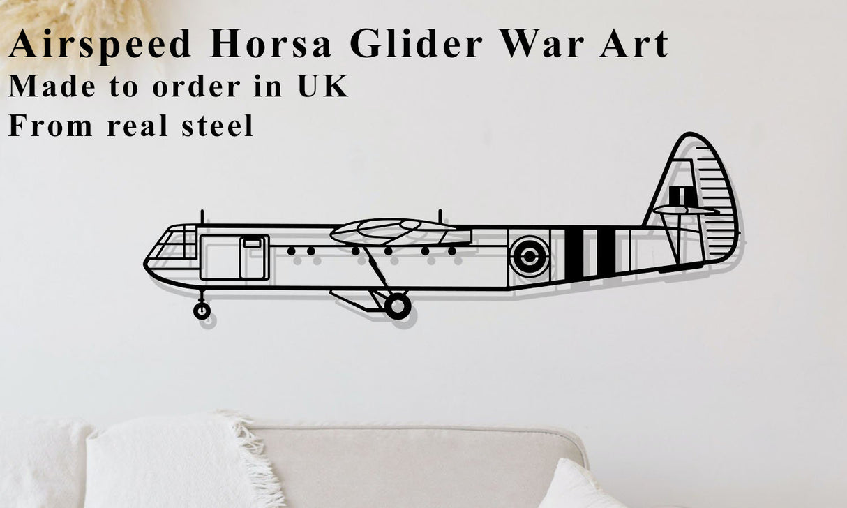 Airspeed Horsa Glider Metal War Art