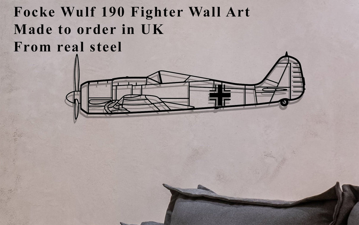 Focke Wulf 190 Fighter Plane Metal Wall Art