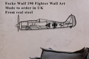 Focke Wulf 190 Fighter Plane Metal Wall Art