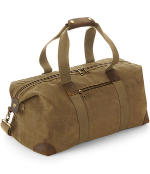 Military Style Waxed Canvas Holdall