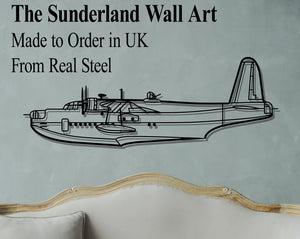 The Sunderland Plane Metal Wall Art