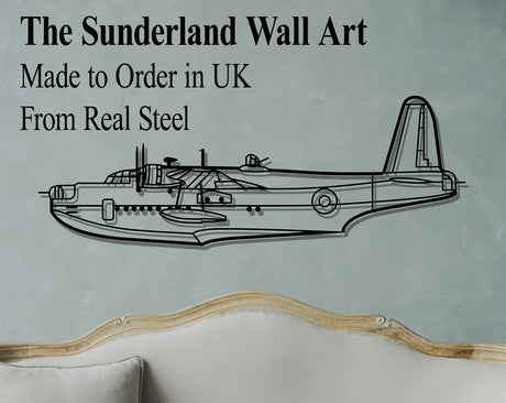 The Sunderland Plane Metal Wall Art