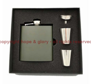 Armed Forces Engraved 6oz Hip Flask Gift Set