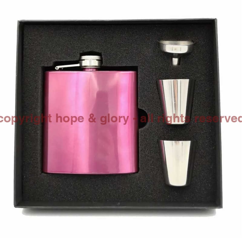 Armed Forces Engraved 6oz Hip Flask Gift Set