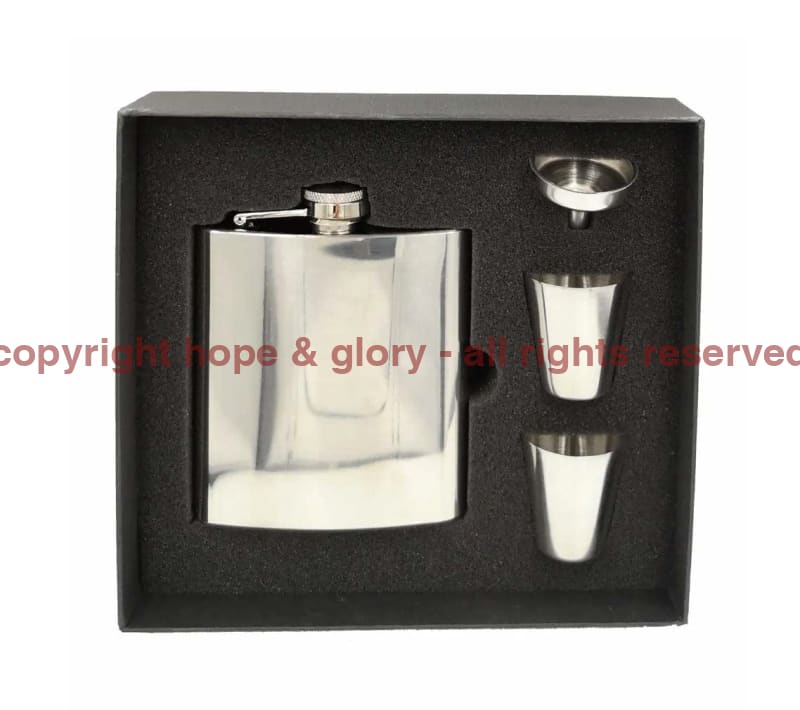 Armed Forces Engraved 6oz Hip Flask Gift Set