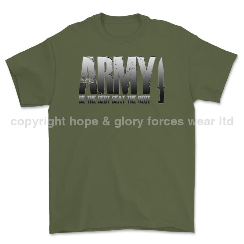 Army Be The Best Beat The Rest Printed T-Shirt