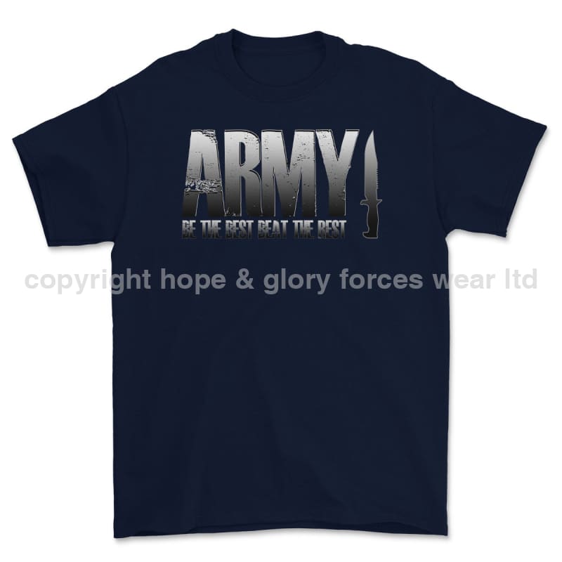 Army Be The Best Beat The Rest Printed T-Shirt