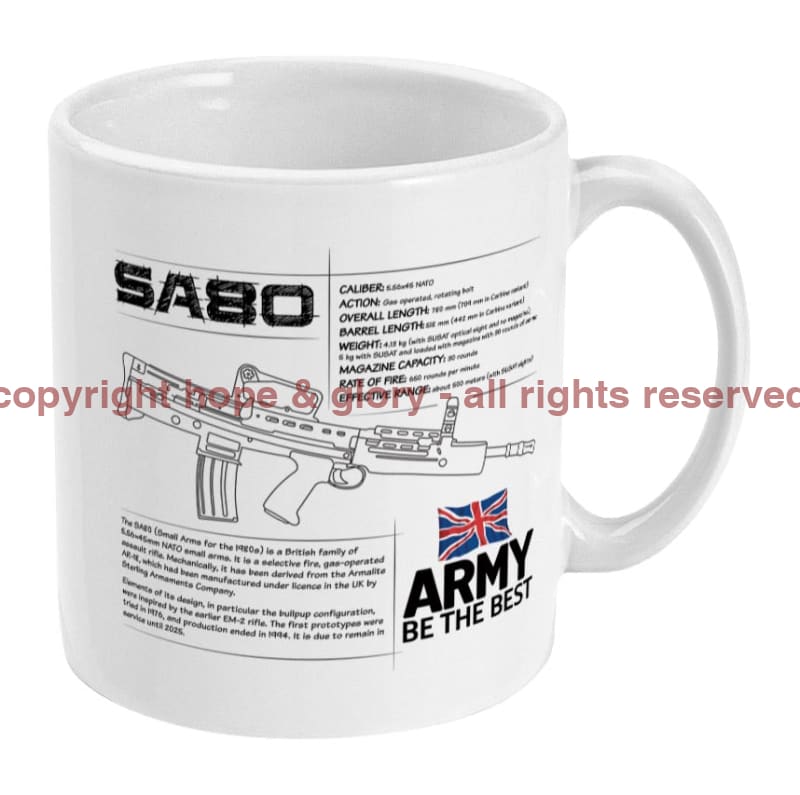 ARMY BE THE BEST SA80 Spec Ceramic Mug