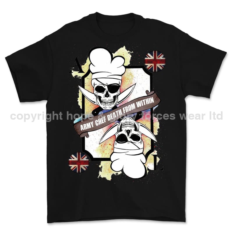 Army Chef Death From Within Printed T Shirt