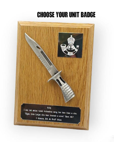 Bayonet And Cap Badge Military Plaque