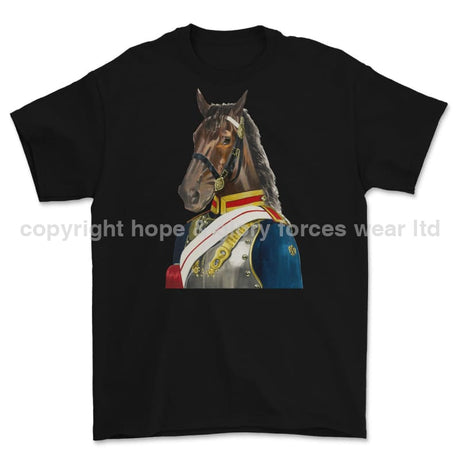 Blues and Royals Ceremonial Horse Guard Art Printed T-Shirt