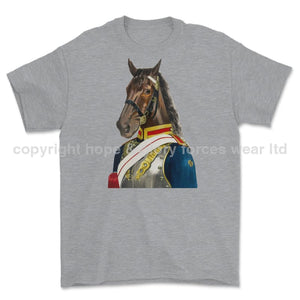 Blues and Royals Ceremonial Horse Guard Art Printed T-Shirt