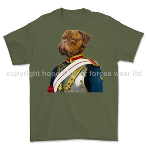 Blues and Royals Ceremonial British Bull Dog Art Printed T-Shirt