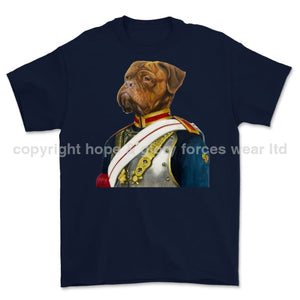 Blues and Royals Ceremonial British Bull Dog Art Printed T-Shirt