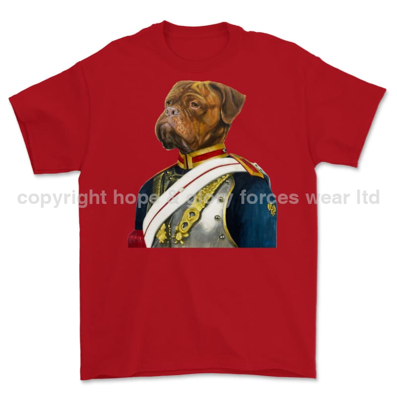 Blues and Royals Ceremonial British Bull Dog Art Printed T-Shirt