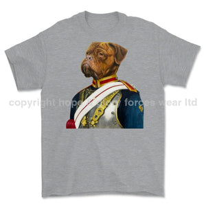 Blues and Royals Ceremonial British Bull Dog Art Printed T-Shirt