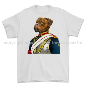 Blues and Royals Ceremonial British Bull Dog Art Printed T-Shirt