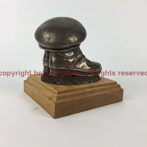 Boots And Beret Cold Cast Bronze Statue (Add A Cap-Badge Engraving) Military