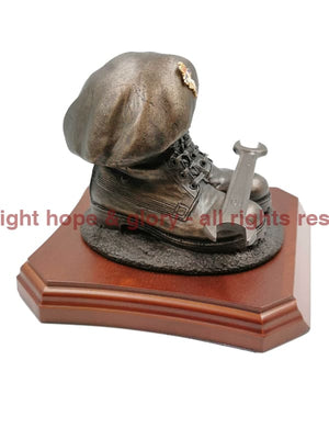 REME Boots and Beret with Spanner Cold Cast Bronze Statue