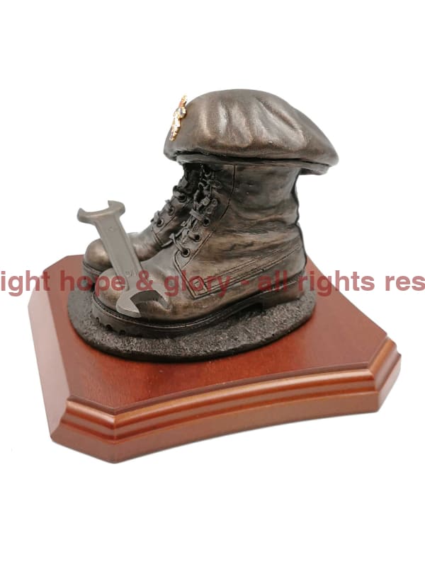 REME Boots and Beret with Spanner Cold Cast Bronze Statue