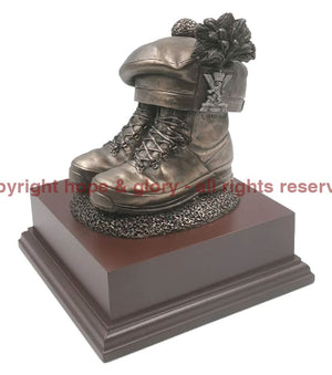 Boots and Beret with Tam O'Shanter RRS Cold Cast Bronze Statue