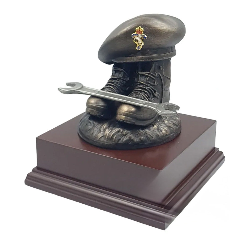 Boots and Beret REME with Spanner Cold Cast Bronze Statue