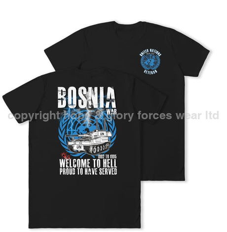 Bosnia War Welcome To Hell Double Print T-Shirt