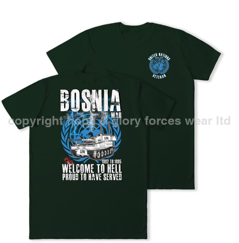 Bosnia War Welcome To Hell Double Print T-Shirt