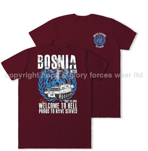 Bosnia War Welcome To Hell Double Print T-Shirt