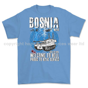 Bosnia War Welcome To Hell Printed T-Shirt