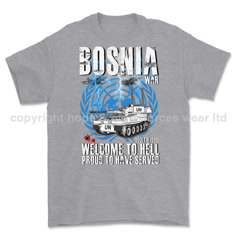 Bosnia War Welcome To Hell Printed T-Shirt