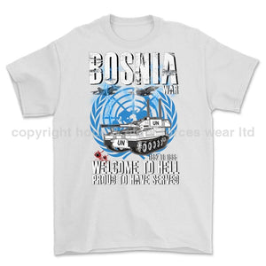 Bosnia War Welcome To Hell Printed T-Shirt