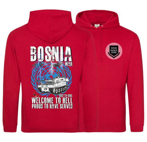 Bosnia Welcome To Hell CVRT Double Side Printed Hoodie