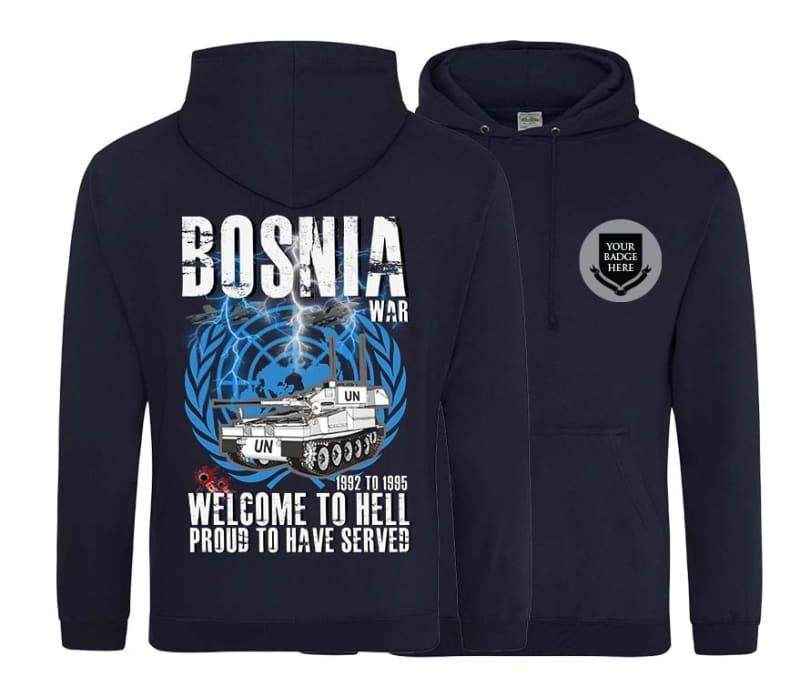 Bosnia Welcome To Hell CVRT Double Side Printed Hoodie