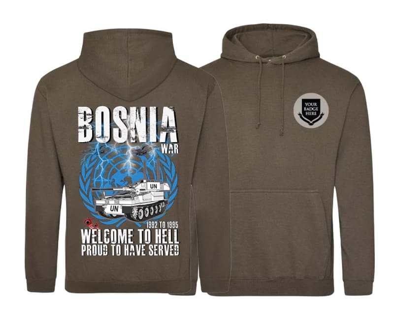 Bosnia Welcome To Hell CVRT Double Side Printed Hoodie