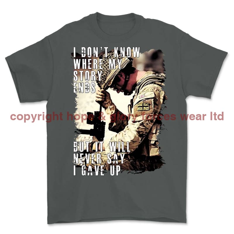 British Armed Forces Never Give Up Printed T-Shirt