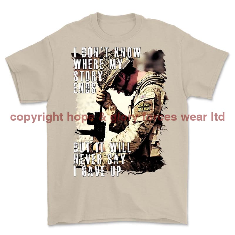 British Armed Forces Never Give Up Printed T-Shirt