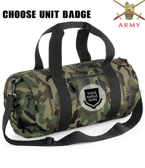 British Army Units Camo Barrel Bag