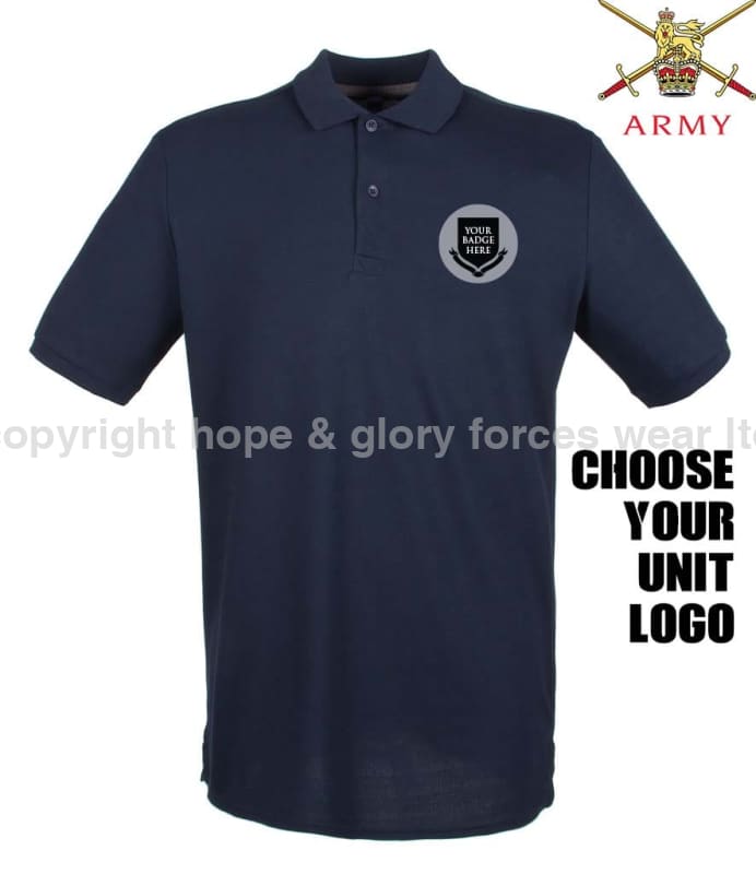 BRITISH ARMY UNITS Regimental Embroidered Polo Shirt