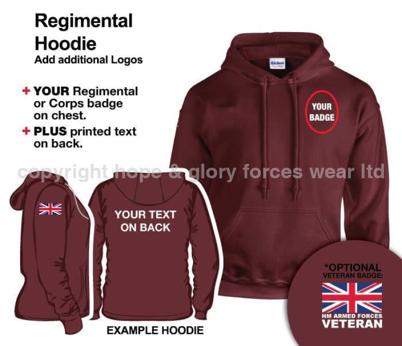 British Army Units Regimental Hoodie