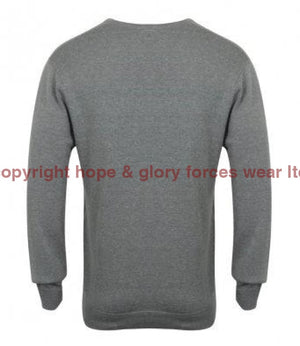 Jumper - Regimental Lightweight Cotton Acrylic V Neck Sweater