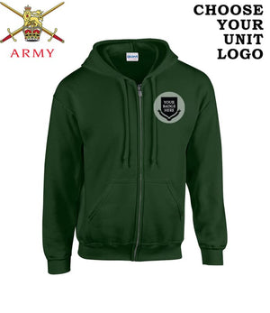 British Army Units Regimental Unisex Full Zip Hoodie