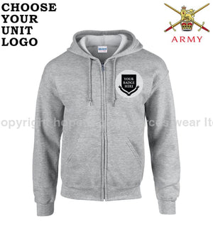 British Army Units Regimental Unisex Full Zip Hoodie