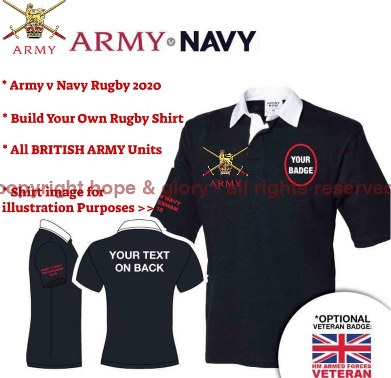 British Army Units Army V Navy 2020 Short Sleeve Rugby Shirt